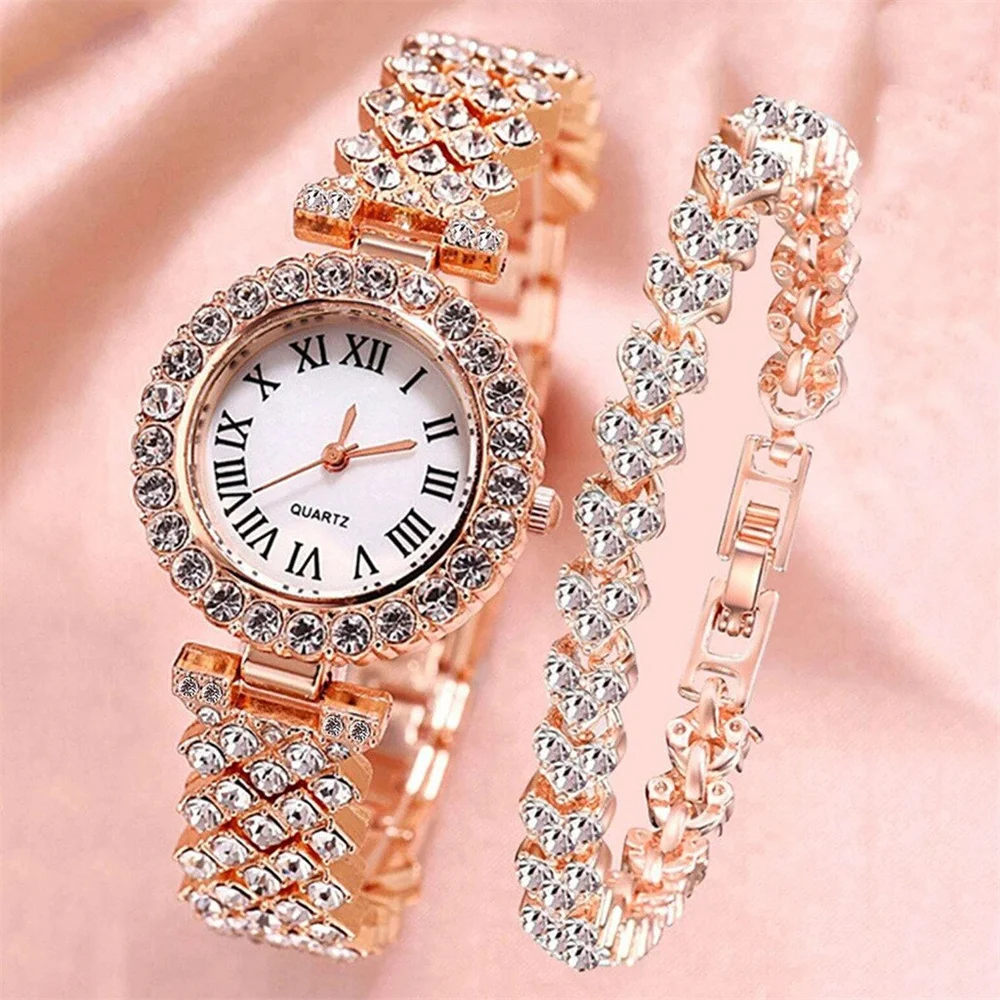 Watch For Women Watches 2022 Best Selling Products Luxury Watch Luxury Brand Reloj Mujer Diamond Steel Band Watch Bracelet Set enlarge