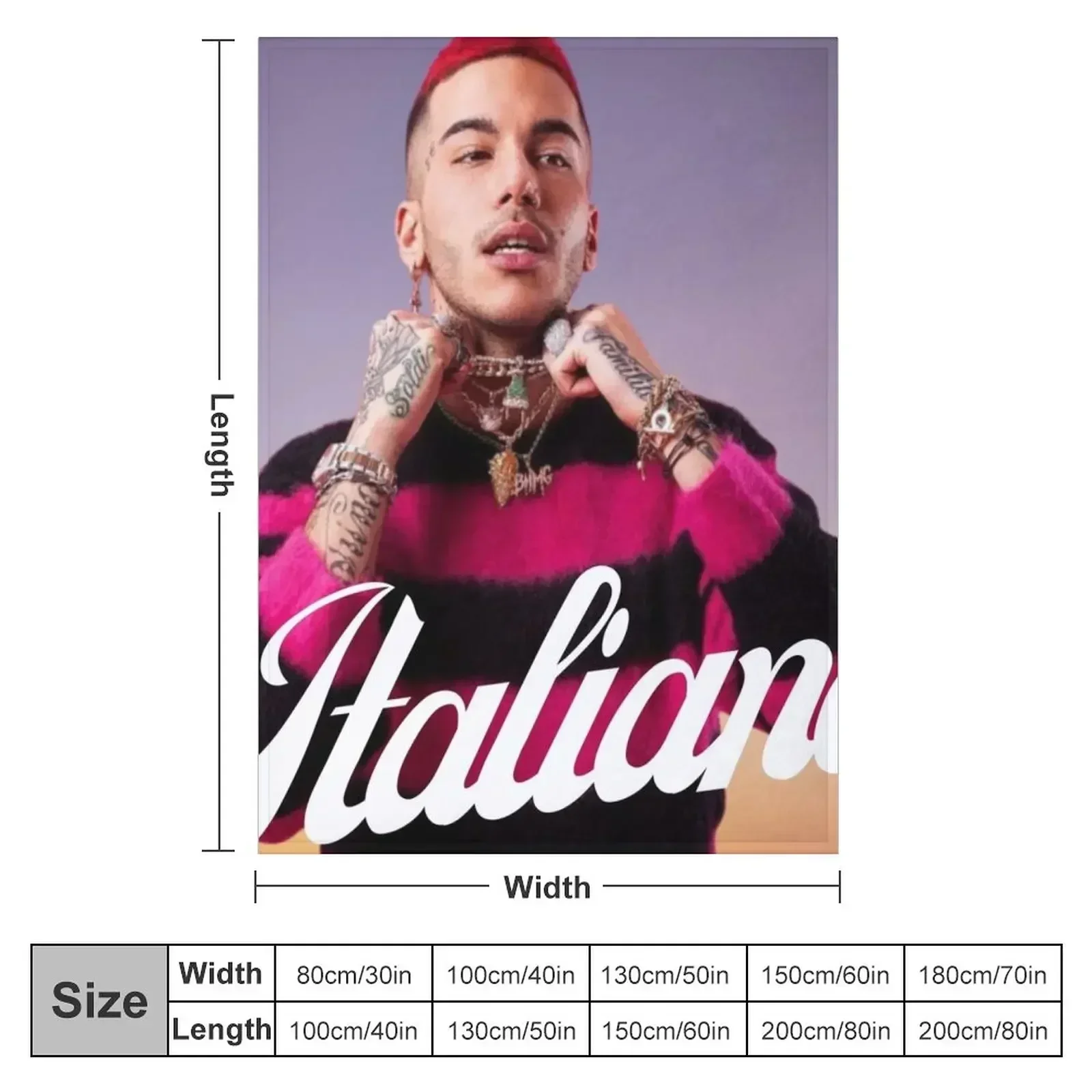 sfera ebbasta Одеяло Диван Идеи подарков на День святого Валентина Свободные одеяла