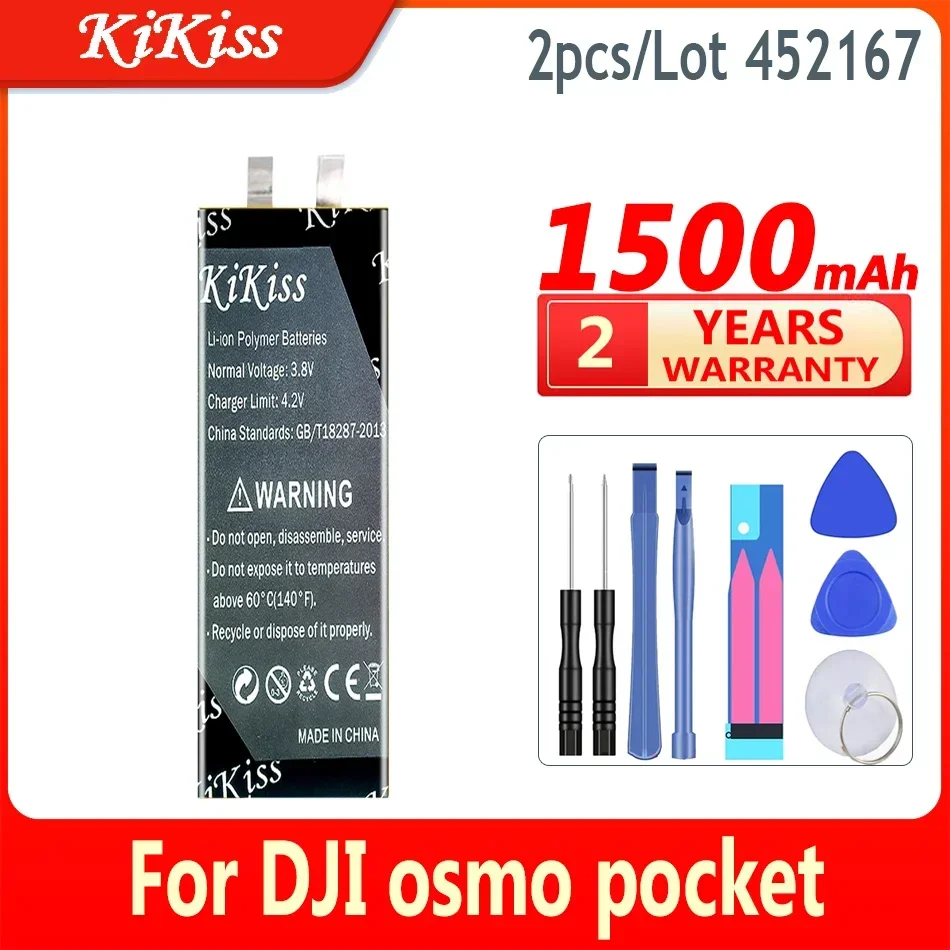 Аккумулятор большой емкости KiKiss 452167 IAS001NA HB3 для DJI Osmo Pocket II 2 Pocket2 Action Camera Bateria