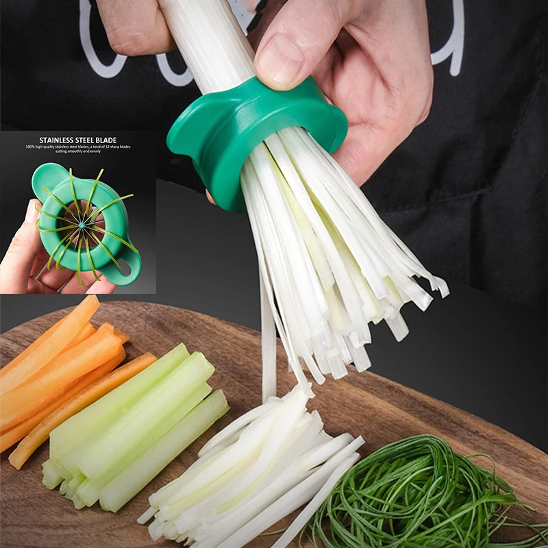 Food Shred Silk Knife Slicer Scallions Cutter Onion Chopper  Vegetable Grater Cuisine Outils Onion Shredder Kitchen Gadgets