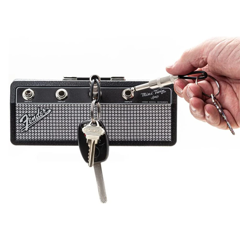 

Vintage Music Guitar Key Storage Jack Rack Wall Mounting Keychain Hanger Guitar Key Ring Holder Amplifier Home Decoration Gift