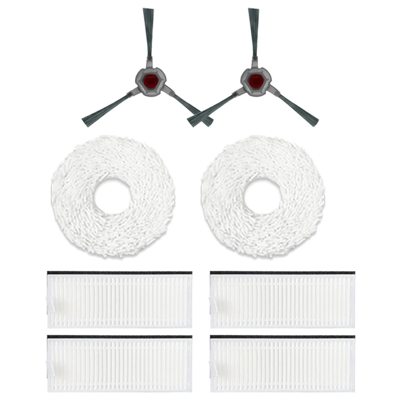 

8Pcs Side Brush HEPA Filter Mops For ECOVACS Deebot N9+ Accessories Robot Vacuum Cleaner Replacement