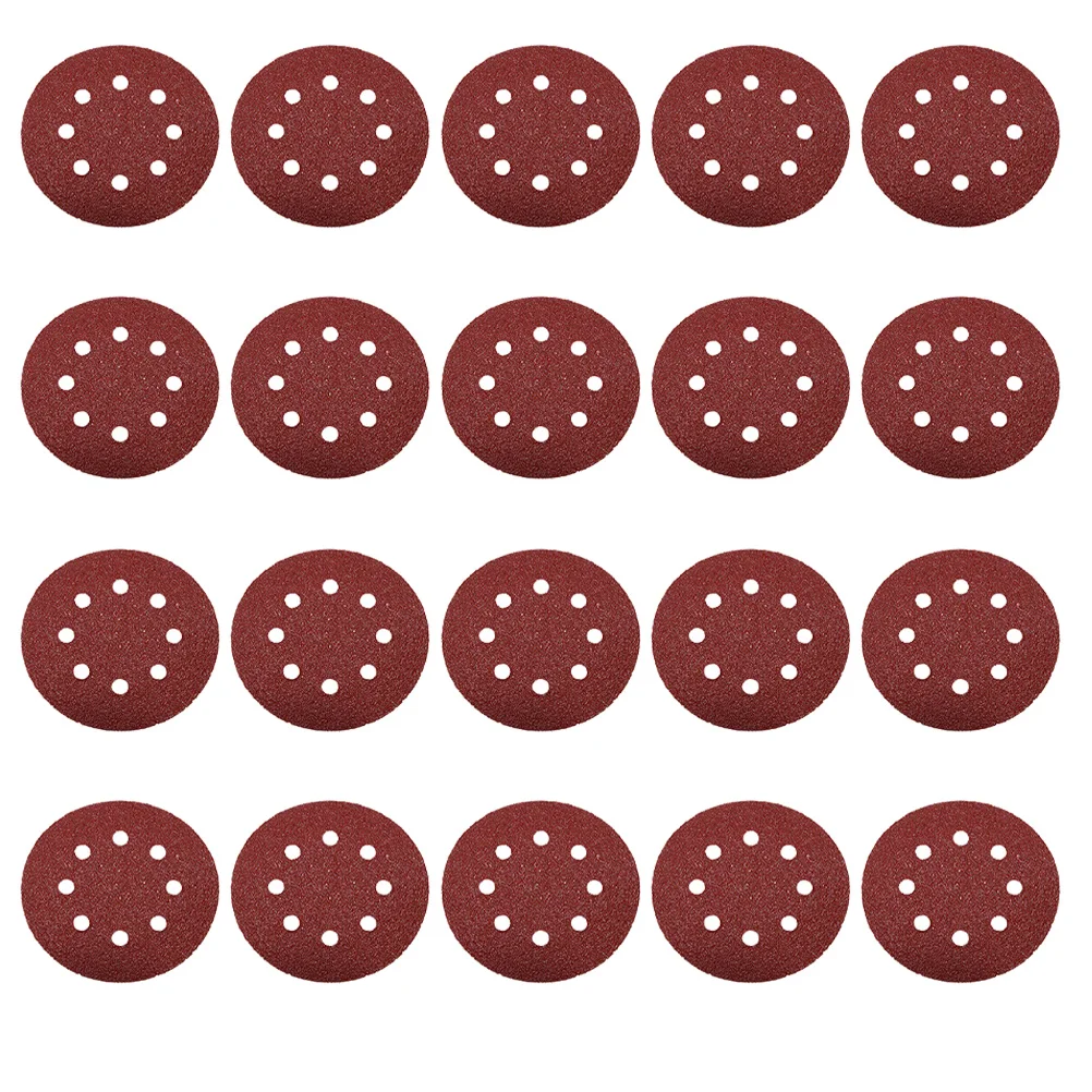160pcs Practical Round 8-hole Adhesive Sandpaper Useful Round Sanding Discs