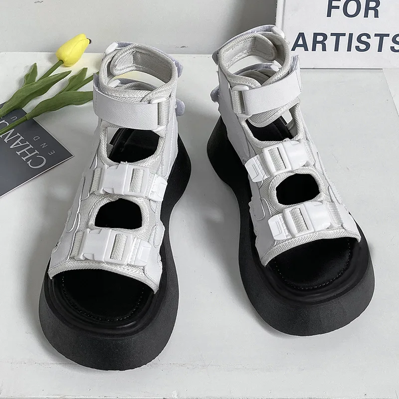 

Summer Platform Flat Sandals Women Shoes Rome Sandals High-Top Casual Fashion Sports Sandals Female Gladiator Beach Shoes Woman