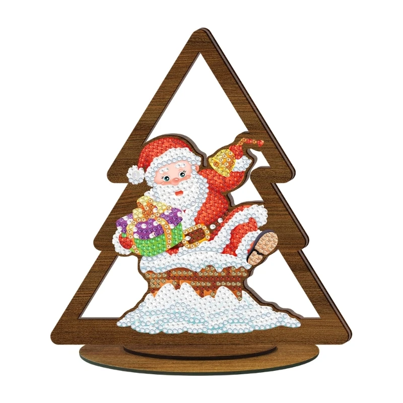 

Рождественская Алмазная краска, настольные декоративные поделки, художественное украшение, декор для ресторана, обеденного стола, реквизи...