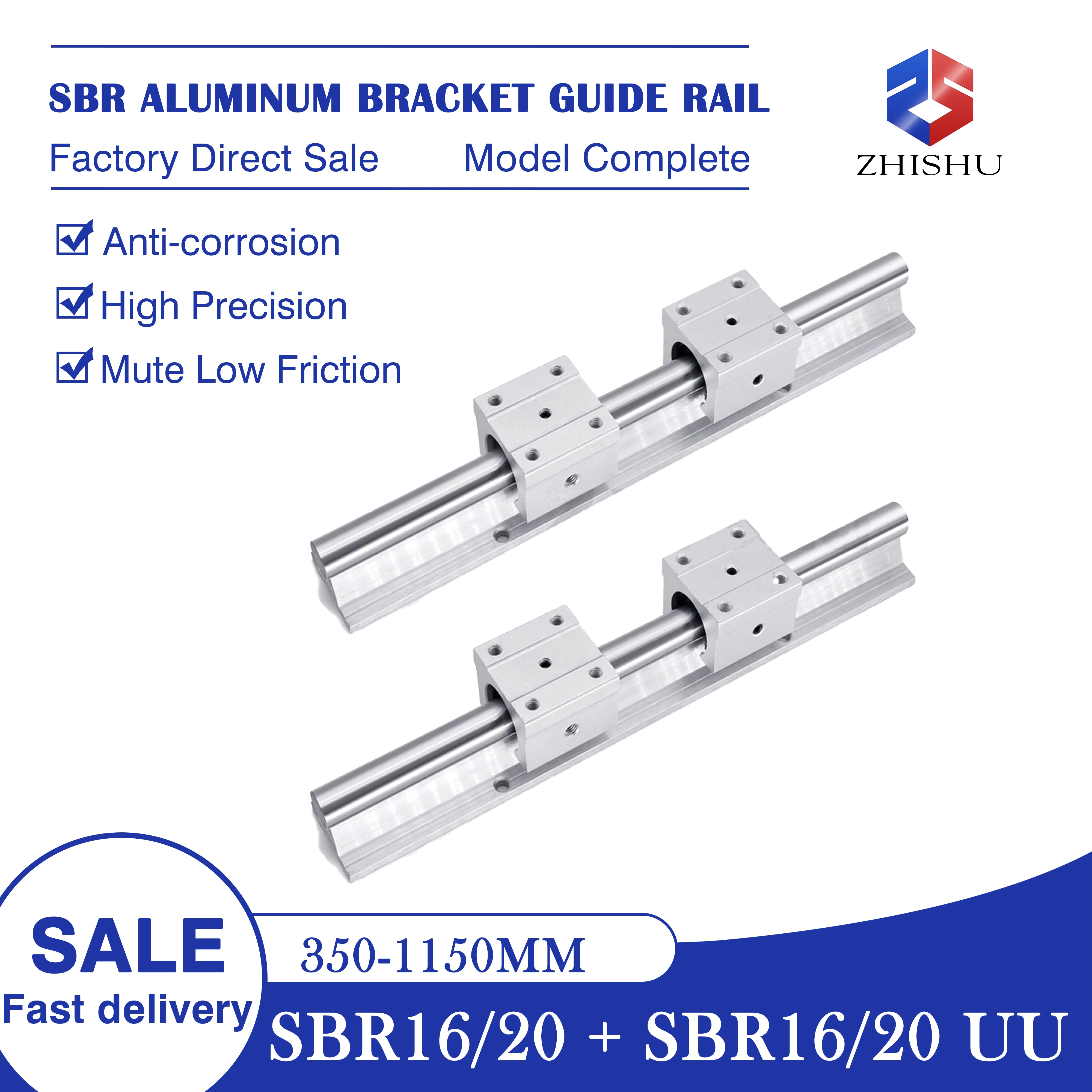 

SBR16 SBR20 350 450 600 800 850 950 1000 1150 mm Fully Supported Linear Guides Rails With SBR16UU SBR20UU Bearing Block CNC Part