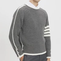tb thom wool knitting sweater men%e2%80%98s lightweight crew neck outerwear tops m xxl spring outdoor casual sweaters for men