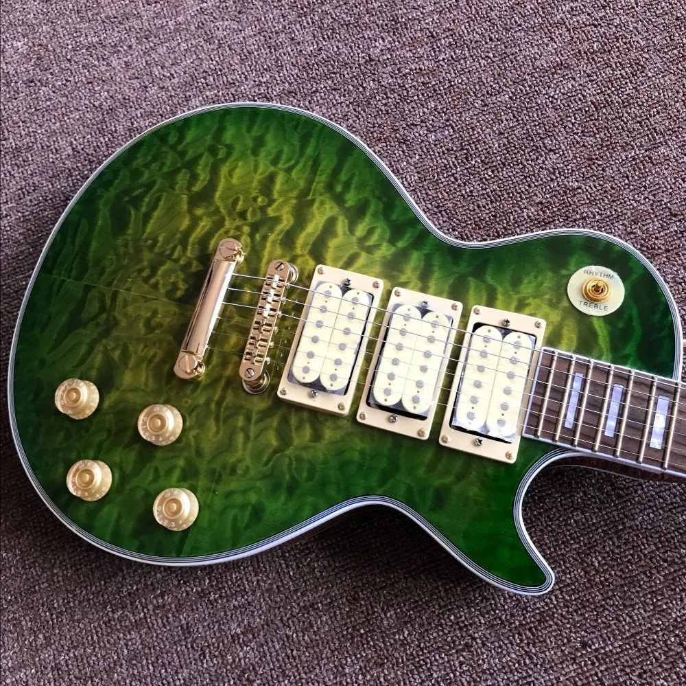

New standard Custom Green color electric guitar with 3 pickups gitaar Rosewood fingerboard guitarra