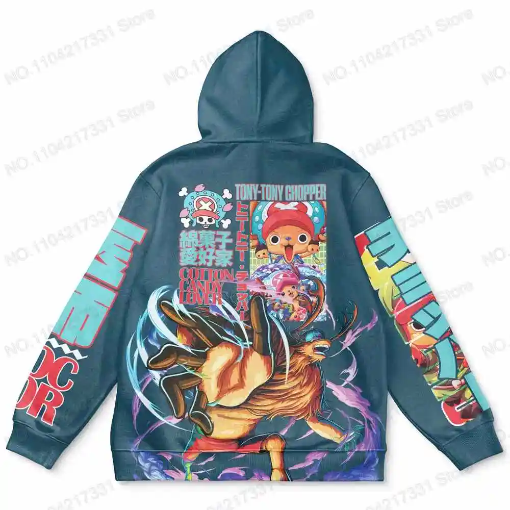 7th One Piece-Аниме Хип-Хоп Модная Уличная Одежда Y2K Harajuku Поп Аниме Принт Осенняя