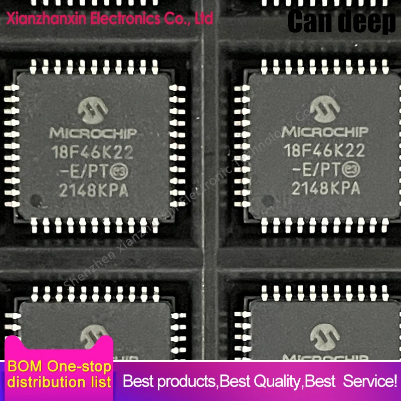 1~5pcs/lot PIC18F46K22-E/PT PIC18F46K22 TQFP-64 Microcontroller - MCU microcontroller