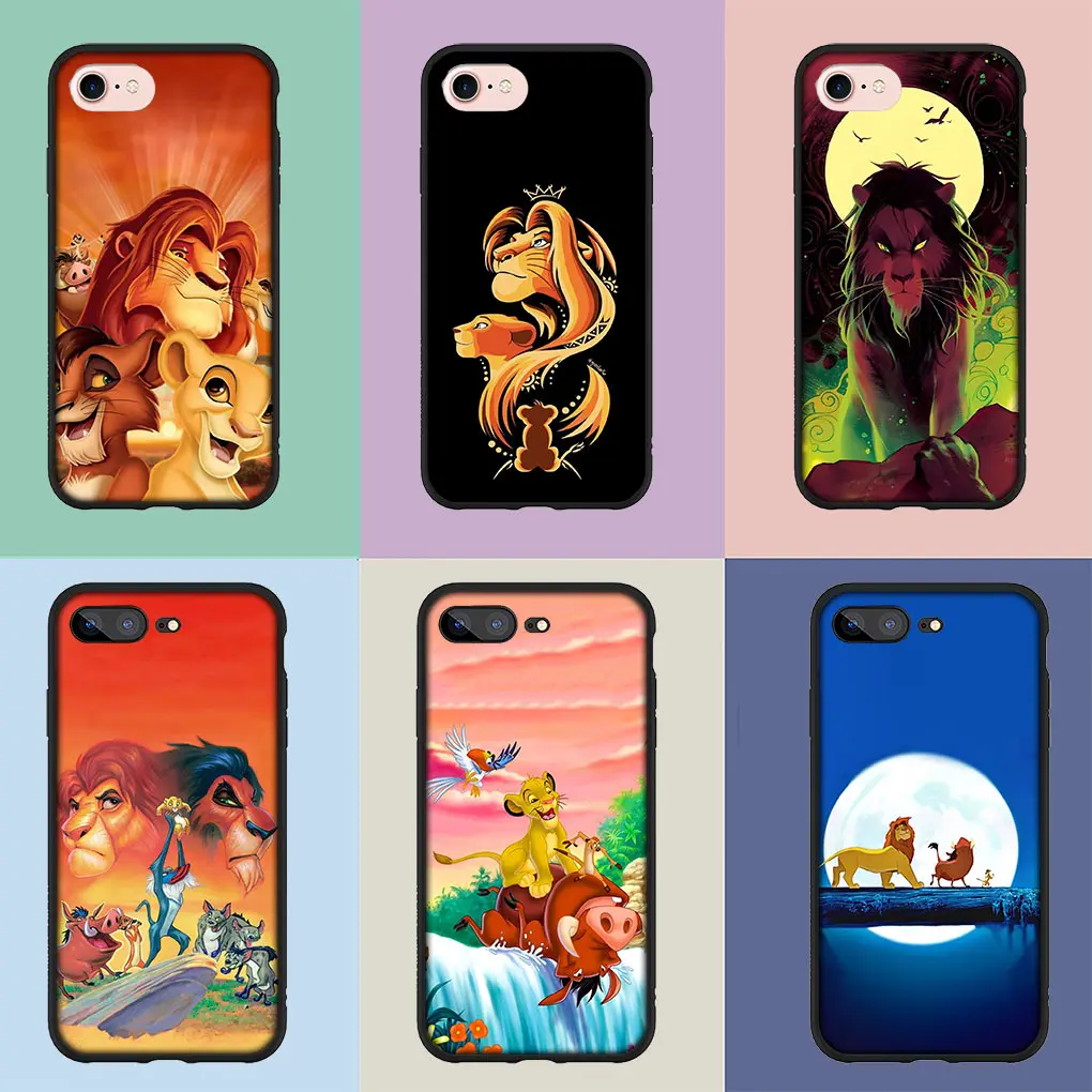Чехол для телефона Король Лев Симба Пумба Apple iPhone 15 14 Plus 13 12 Mini Pro Max XR + 13Pro 14+ 15+ Coque Soft