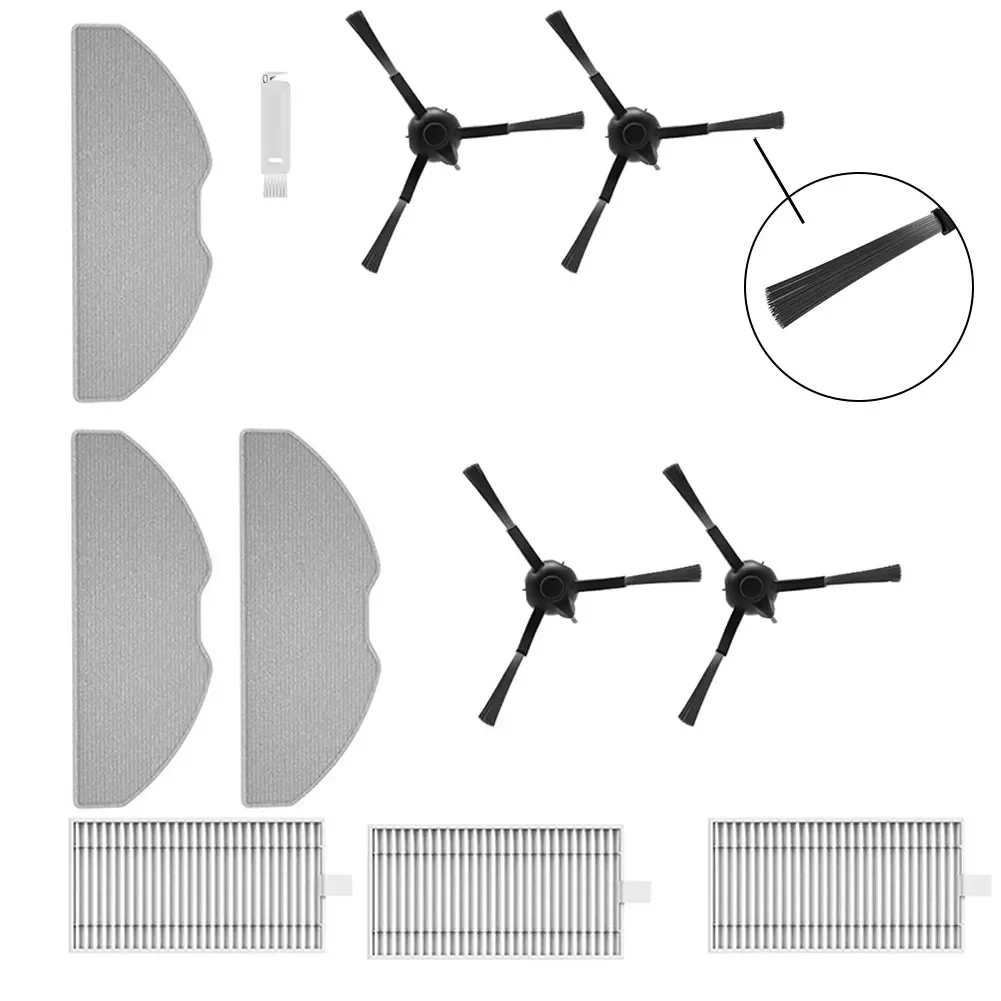 

NEW2023 For 360 S8 S8 Plus 4pcs Side Brush 3pcs Filter Mop Cloth 1pcs Cleaning Brush Kit For 360 S8 S8 Plus Vacuum Cleaner Robot