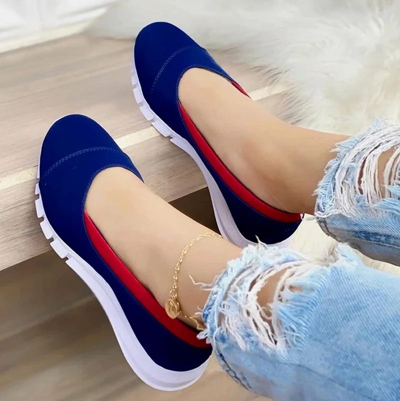 

Ladies Handmade Solid Color Women Shoes Classic Casual Flat Heels Shoes Comfortable Non-slip Fashion Zapatos De Mujer Sneakers
