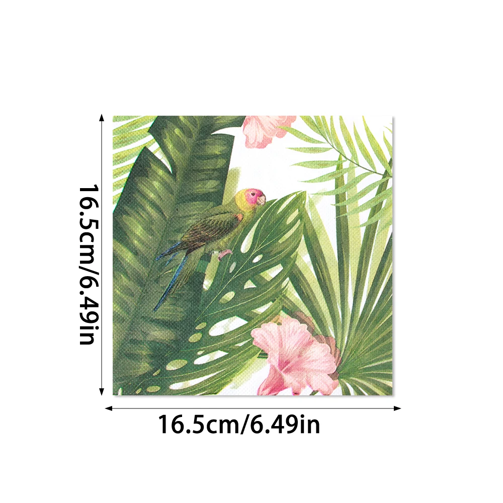 

20 Упаковок Одноразовых Бумажных Салфеток С Рисунком Пальмового Листа, Цветок Гибискуса