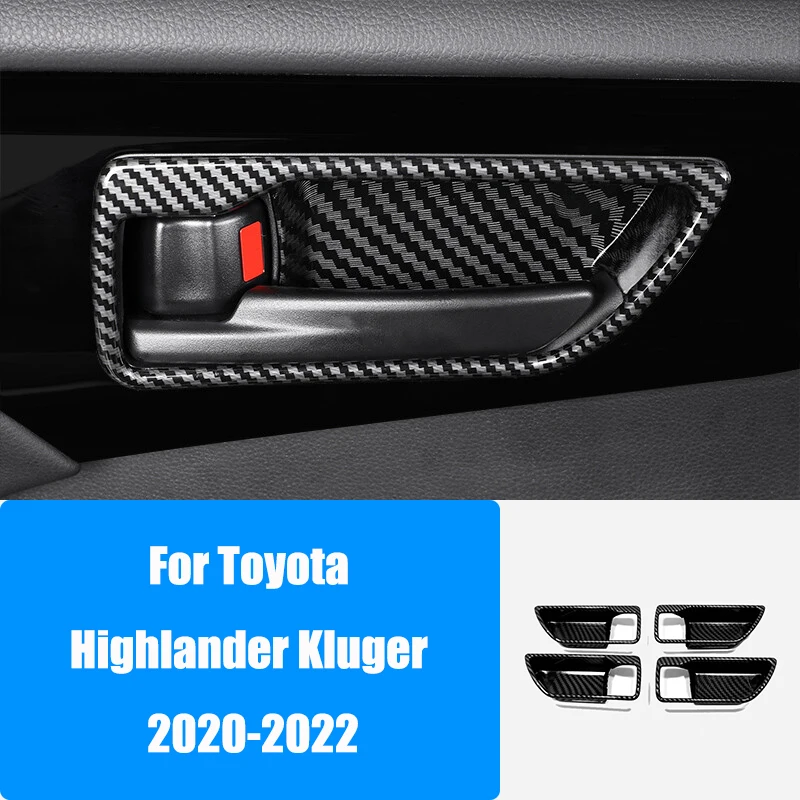 

ABS Car Inner Door Handle Bowl Cover Decoration Trim Stickers For Toyota Highlander Kluger 2020-2022