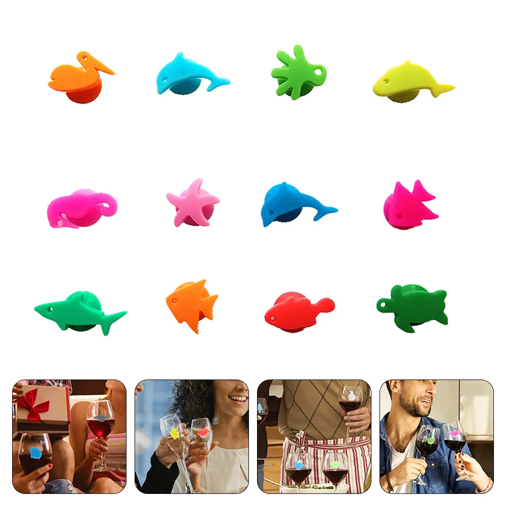 

12Pcs Markers Markers Recognizer Charm Cup Charm Charm Rings Charms Funny