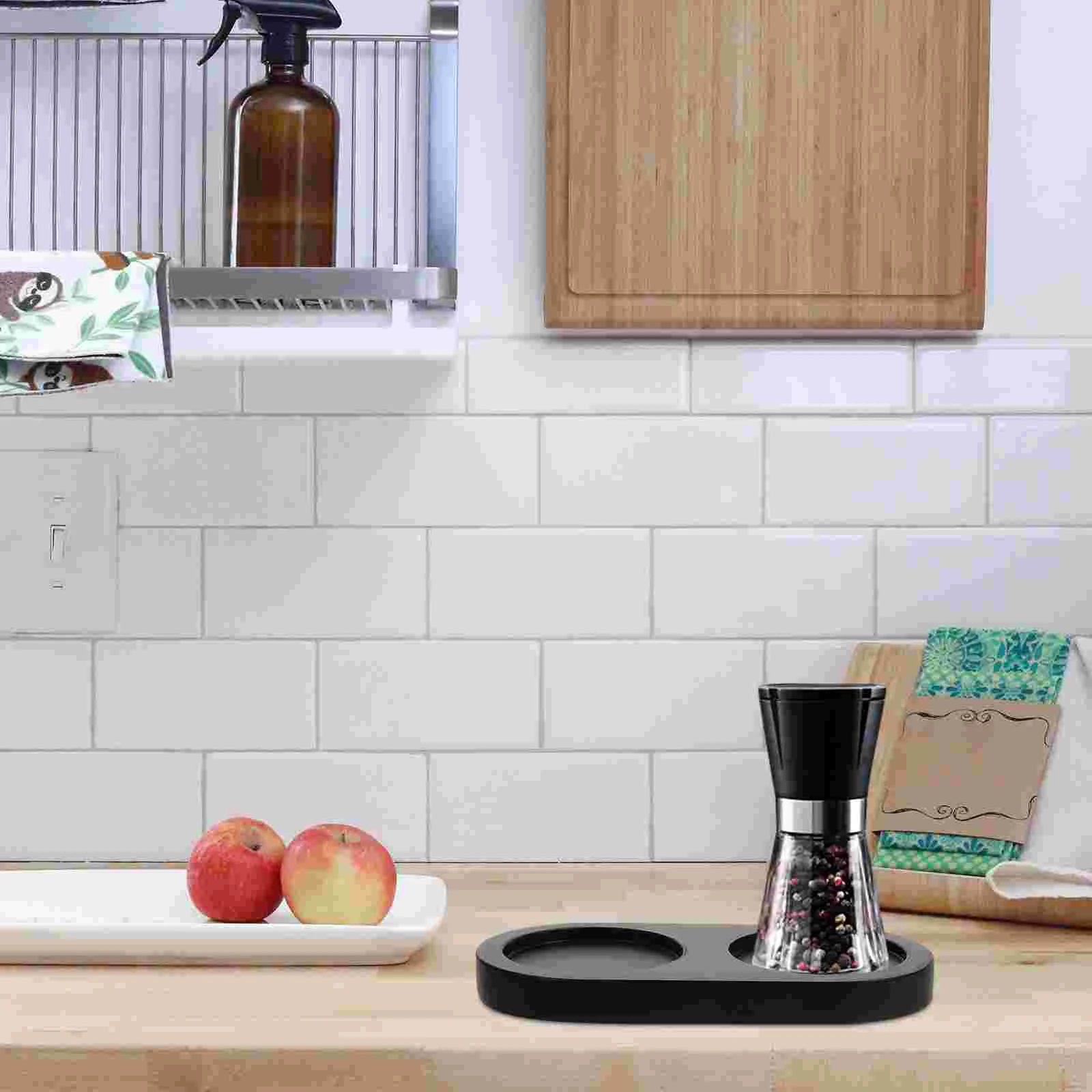 Деревянная основа для мельницы перца держатель соли и шейкера подставки поднос