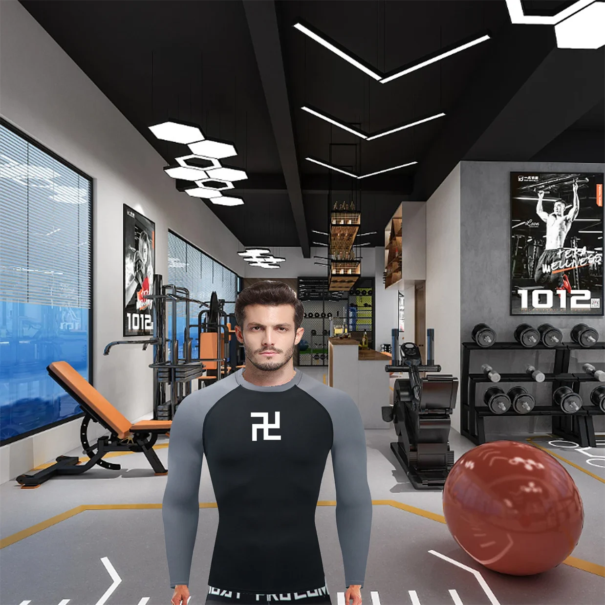 Мужская компрессионная футболка с принтом | AliExpress