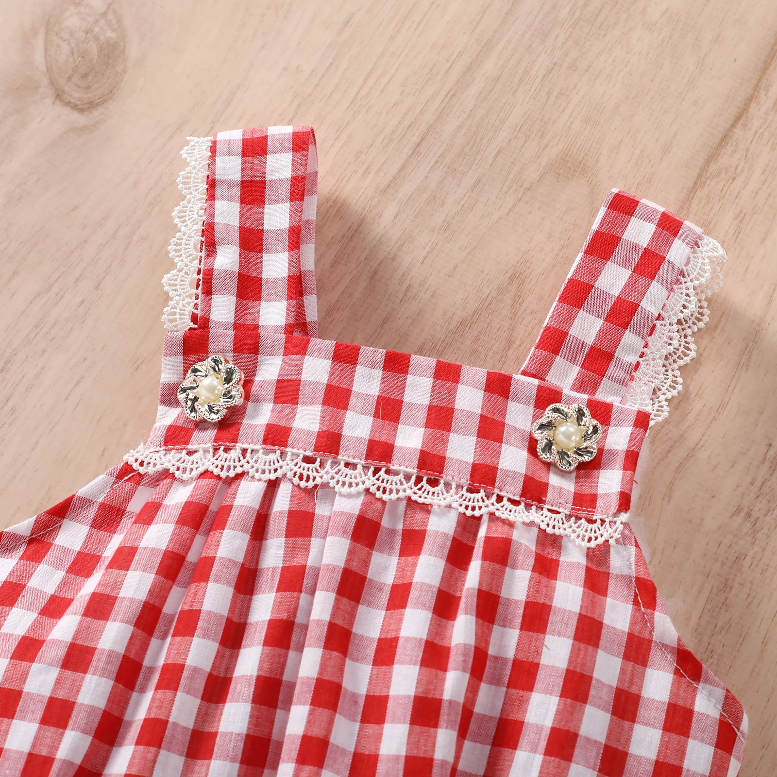 Комплект одежды из двух предметов для маленьких девочек комбинезон без рукавов с