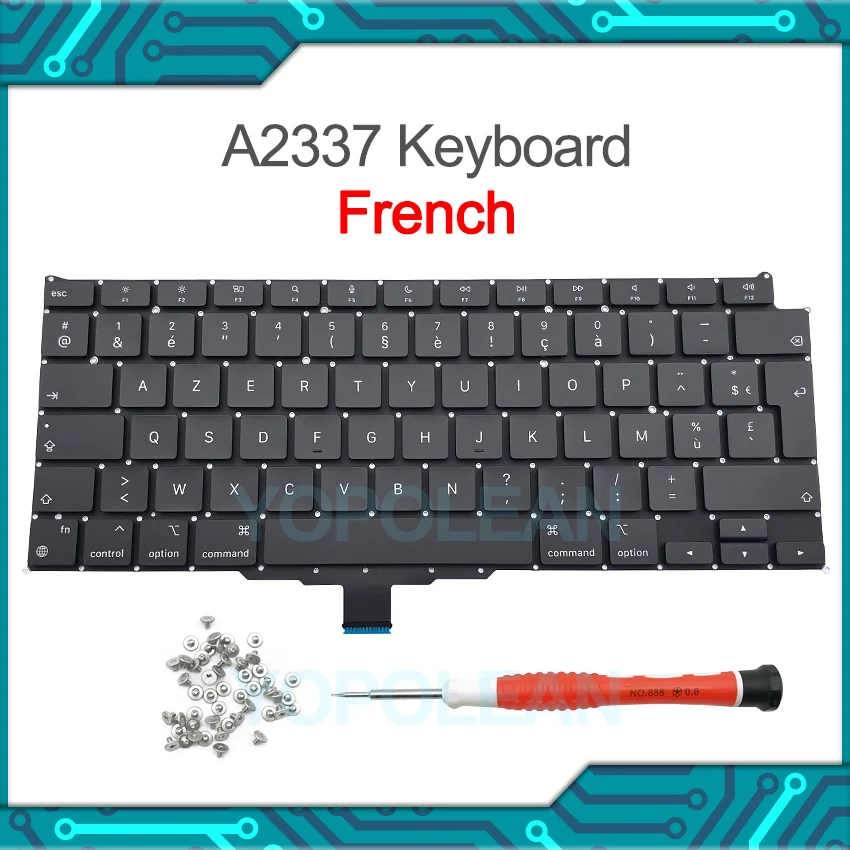 

Новый ноутбук A2337, клавиатура с французской раскладкой для Macbook Air Retina 13 дюймов M1 EMC3598 2020 года