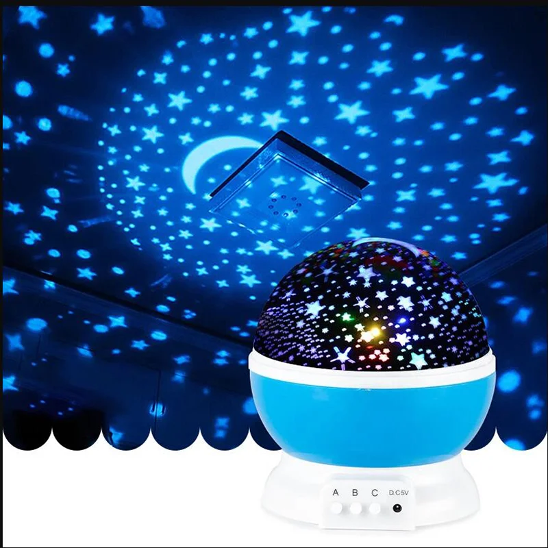 Galaxy Projector Starry Sky Rotating LED Night Light Planetarium Children Bedroom Star Night Lights Moon Light Kids Gift Lamp