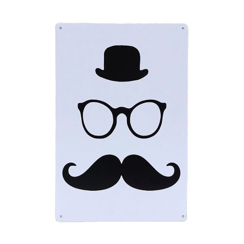 

1 pc Faceless Grimace Mustache Tin Plate Sign wall plaques man cave Decoration Art Dropshipping Poster metal