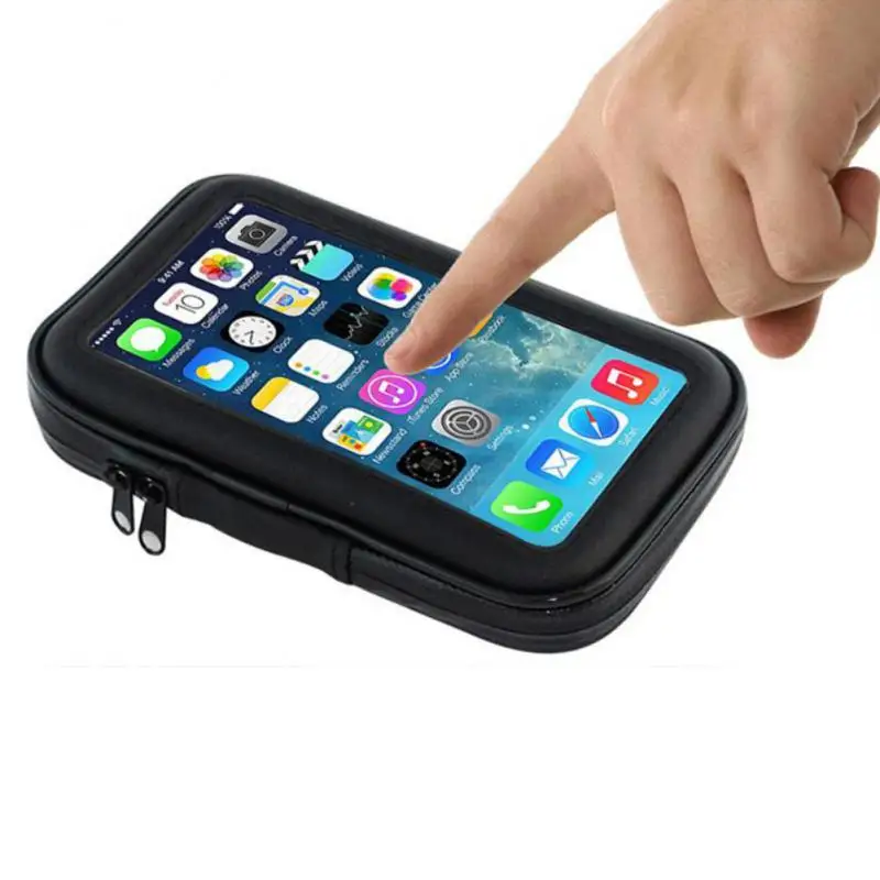 bicycle motorcycle phone holder waterproof case bike phone bag for iphone xs 11 samsung s8 s9 mobile stand support scooter cover free global shipping