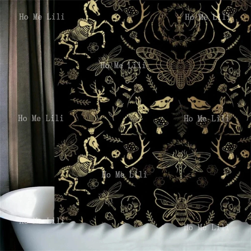 Занавеска для душа с 12 крючками в готическом стиле