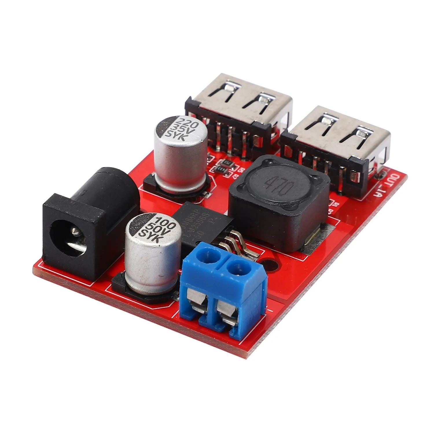 LM2596 LM2596S Dual USB DC-DC 9 В 12 24 36 до 5 3A Понижающий понижающий преобразователь