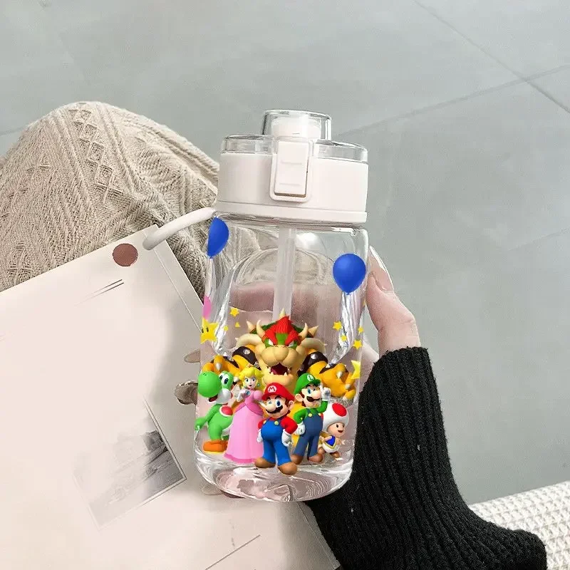 Портативная бутылка для воды в стиле Super Mario Bros мультяшная Спортивная уличная