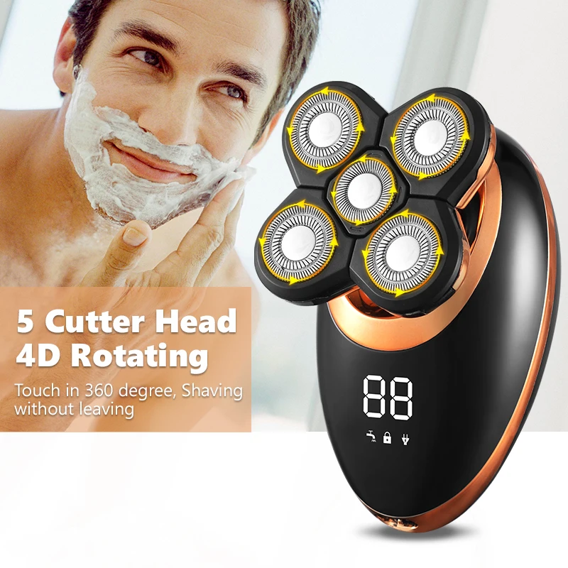 

The New Five-head Electric Shaver Multi-function Beard Knife Rechargeable Shaver Facial Cleanser Nose Hair Sideburn Trimmer