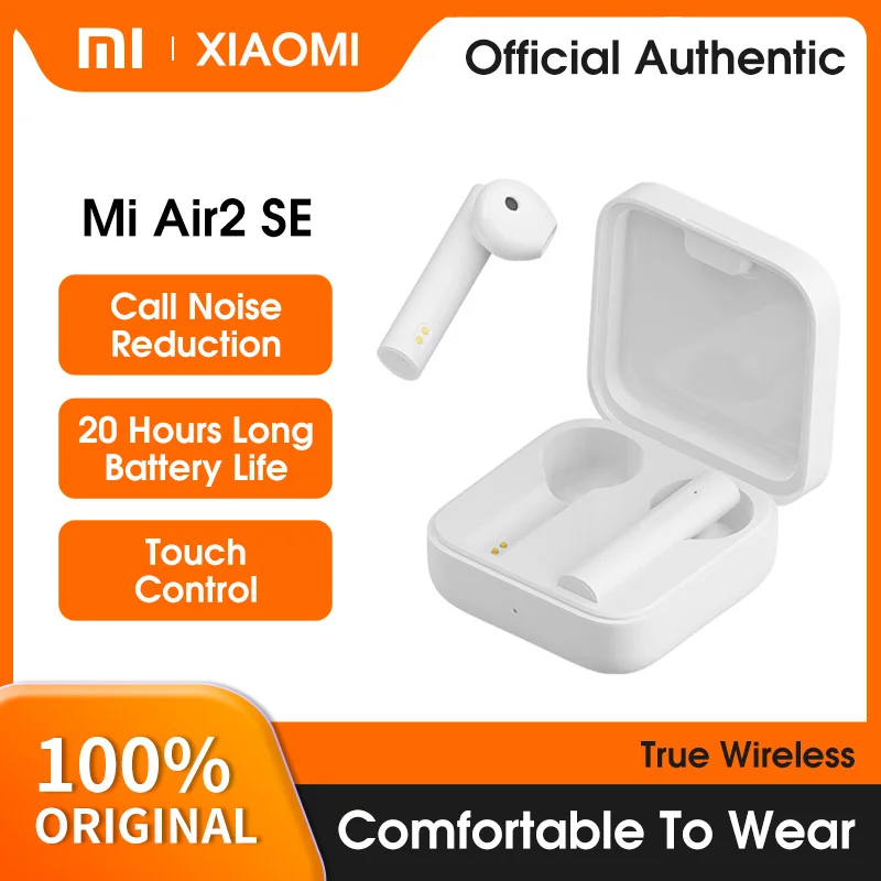 

Оригинальная Беспроводная Bluetooth-гарнитура Xiaomi Air 2 SE, 5,0 удобные наушники с сенсорным управлением, наушники-вкладыши с шумоподавлением