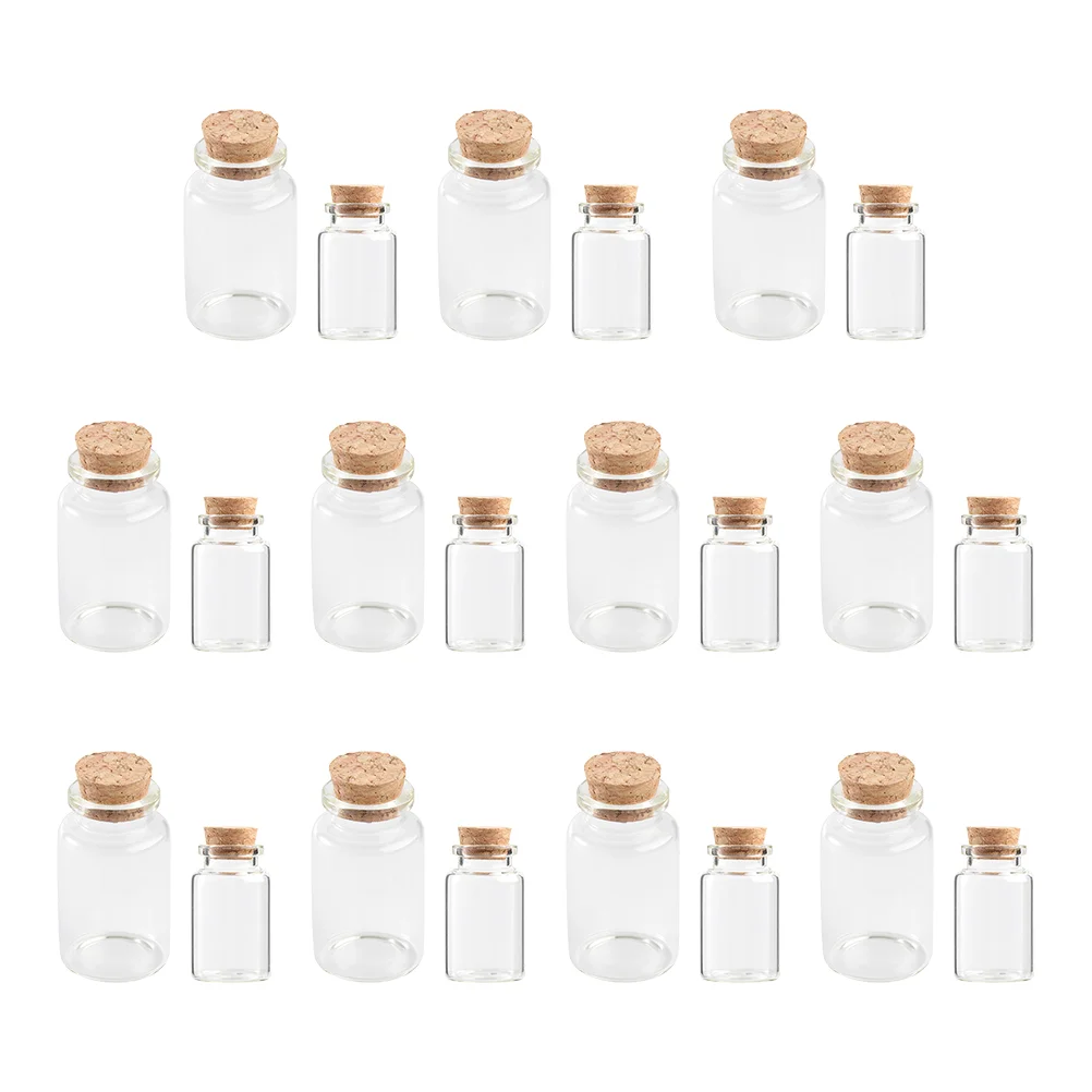 

20pcs Corked Bottles Present DIY Bottles Delicate Transparent Empty Grafting Bottles Containers for Decor