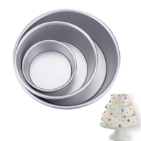 468 inch round cake pan set with removable bottom aluminum alloy chiffon moldmould 3 tier s tins c019