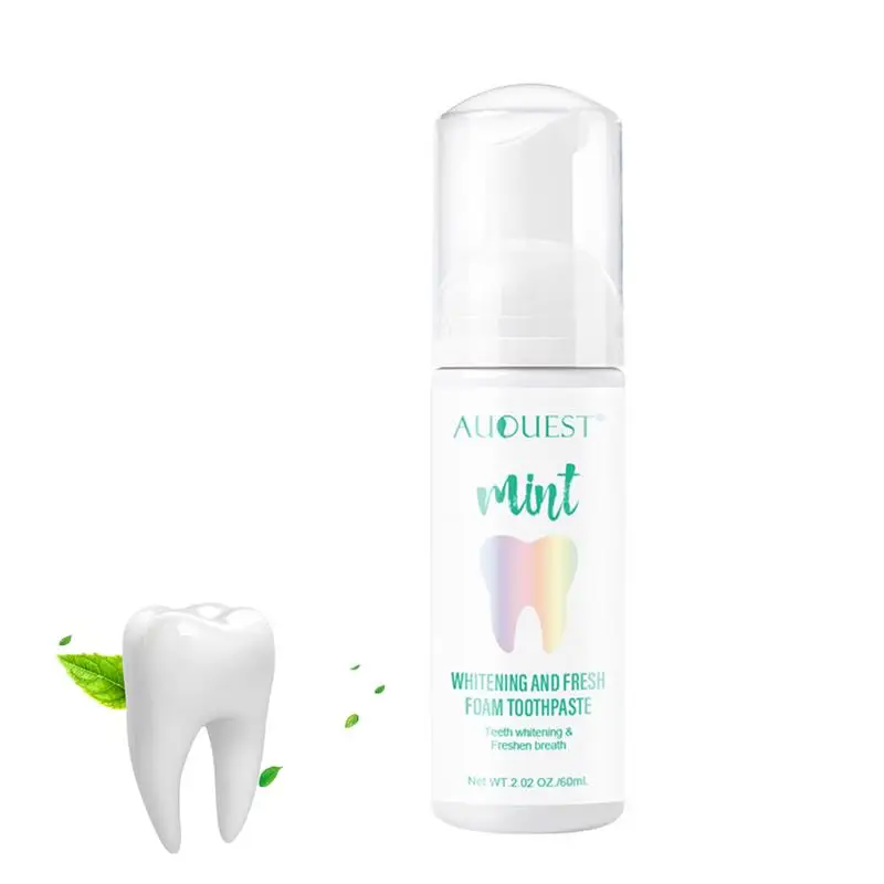 

2022 New Mint Mousse Foam Toothpaste Teeth Whitening Stain Removal Mouth Breathing Freshener Tooth Cleaning Care Toothpaste 60ml