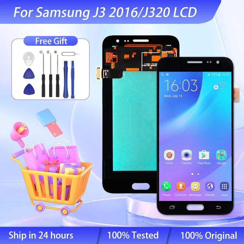 

Wholesale 5.0 Inch J320 Display For Samsung Galaxy J3 2016 LCD Touch Panel Digitizer J320F J320H J320FN J320M J320Y Assembly