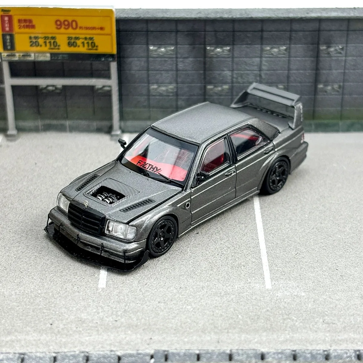 Модель RM Rhino 1:64 Mercedes 190E EVO II модифицированная модель автомобиля из широкого кузова