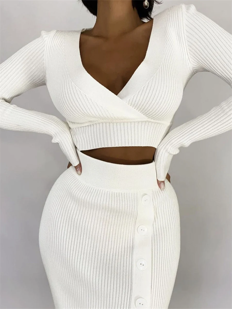

Женский трикотажный свитер в рубчик, элегантный винтажный укороченный пуловер с длинным рукавом и V-образным вырезом, в простом стиле, Осень-зима 2023