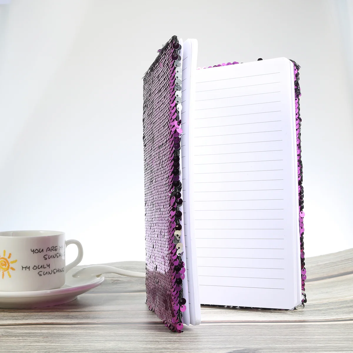 

1pc Notebook Reversible Sequin Creative Fashion Notepads Notebook Planner Daily Journal Stationery