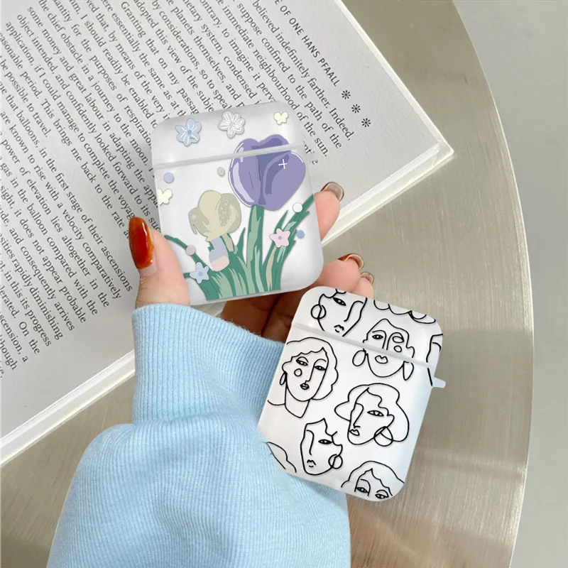 

Tulip Creative Cute Apple Headphone Case AirPods Pro Protective Shell 3rd Generation Unlimited Bluetooth Earbuds Box Cushion Pad