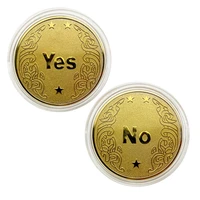 yes or no decision coin creative yes or no prediction coin yes no letter commemorative coin collectible