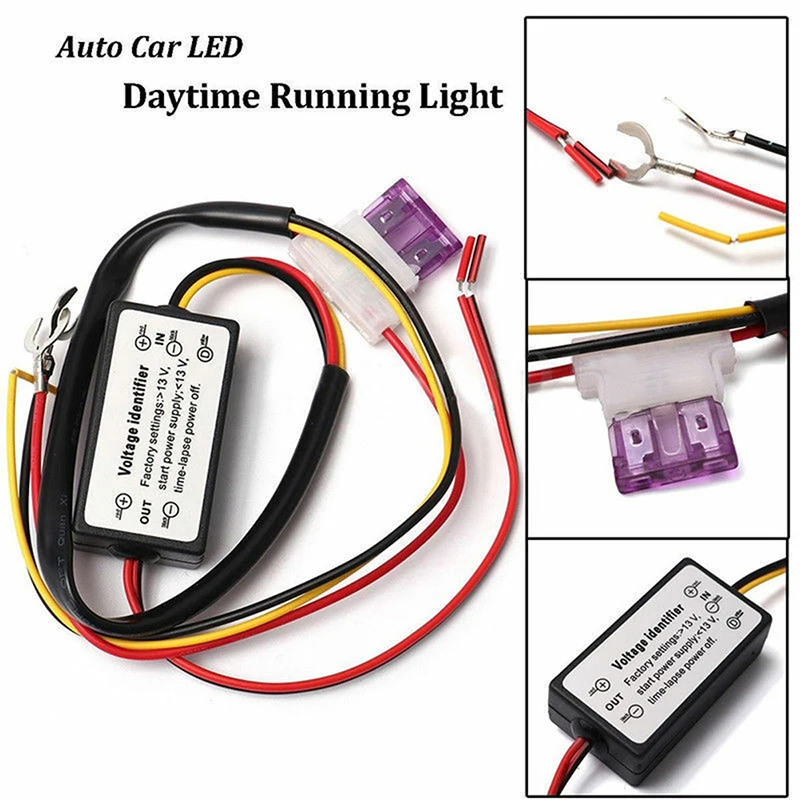 

Car LED DRL Controller Auto Daytime Running Light Relay Harness Dimmer On/Off Fog Light Controller Start Power
