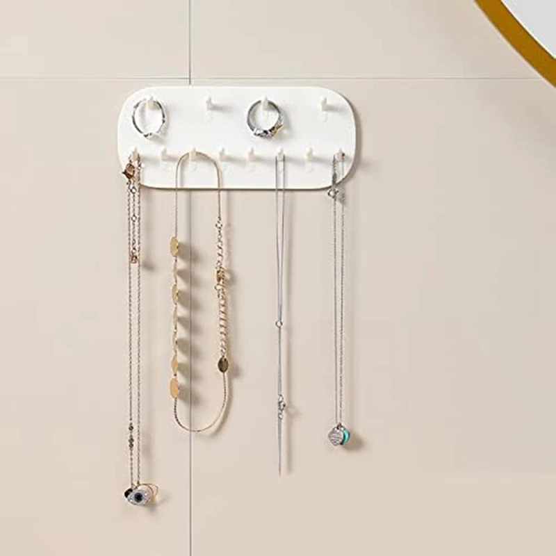 

4PCS Jewelry Display Organizer Earring Rings Necklace Holder Necklace Stands White