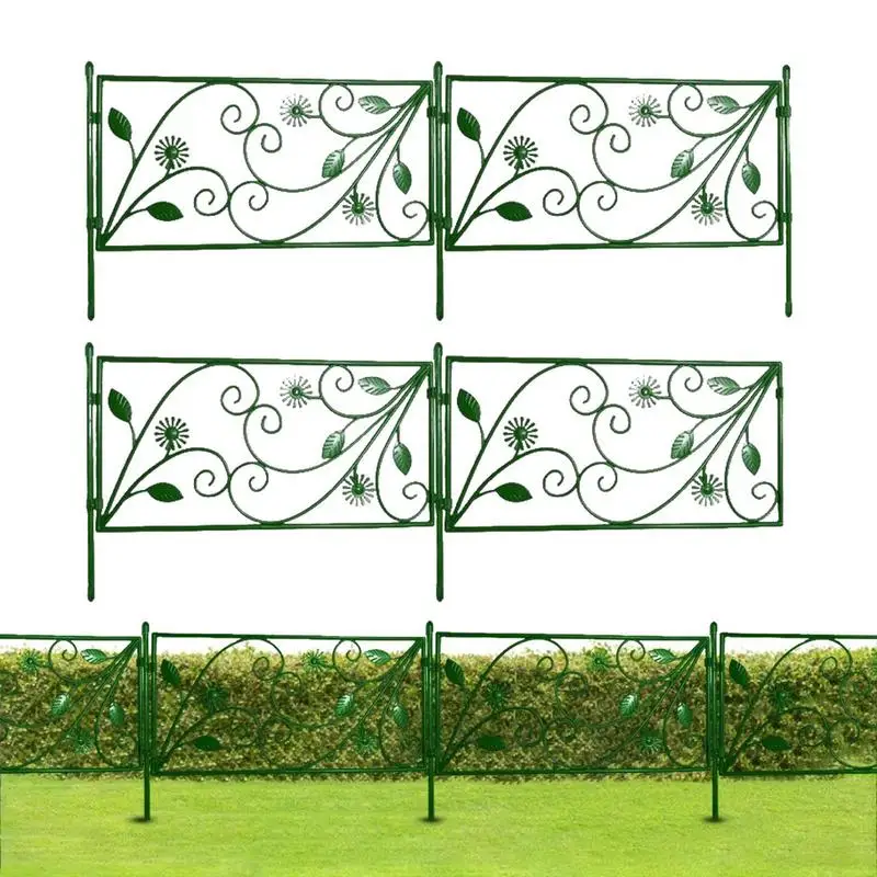 

Decorative Garden Fence No Dig Garden Fencing Decorative Garden Fence Rustproof Panel Border Animal Barrier Flower Edging For