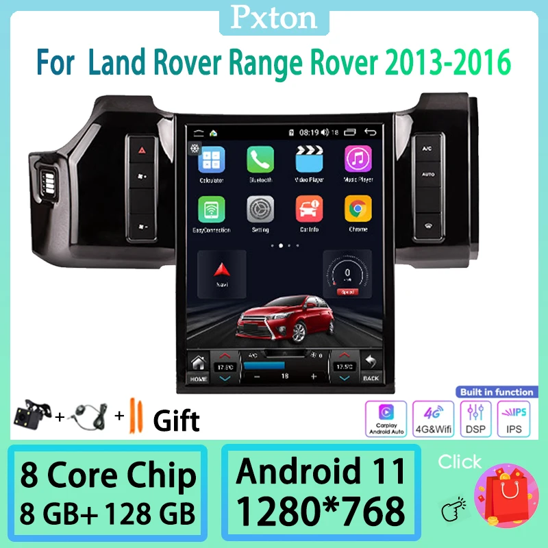 

Pxton Android Tesla Screen Car Radio Stereo Multimedia Player For Land Rover Range Rover Executive Edition 2013-2017 Carplay Aut