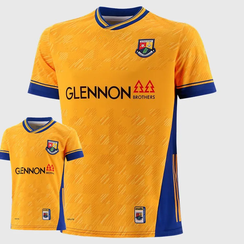 Джерси GAA 2025 года Лонгфорд домашняя альтернативная рубашка для взрослых и детей