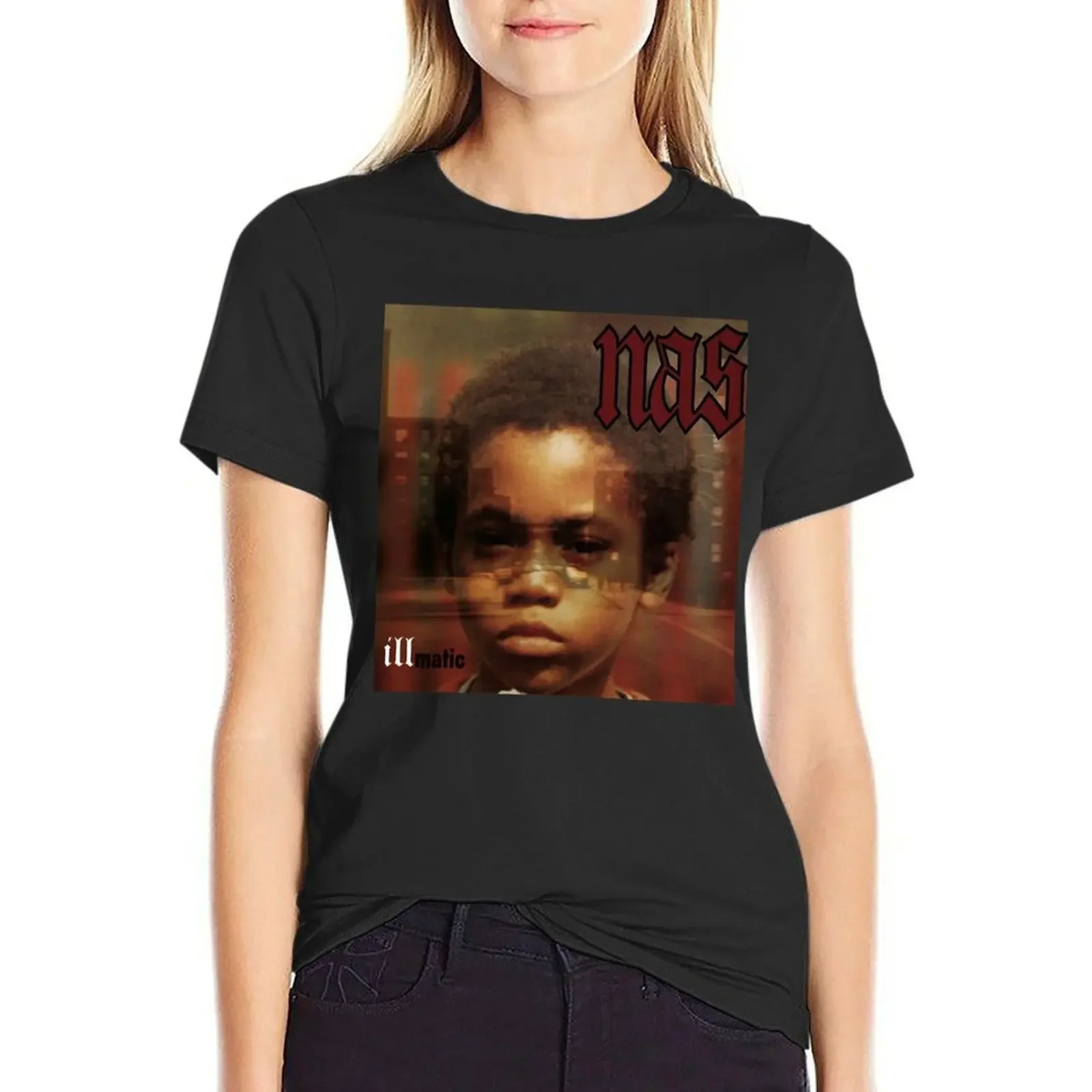 Nas - Illmatic альбом Обложка Искусство Классическая футболка аниме одежда летний топ