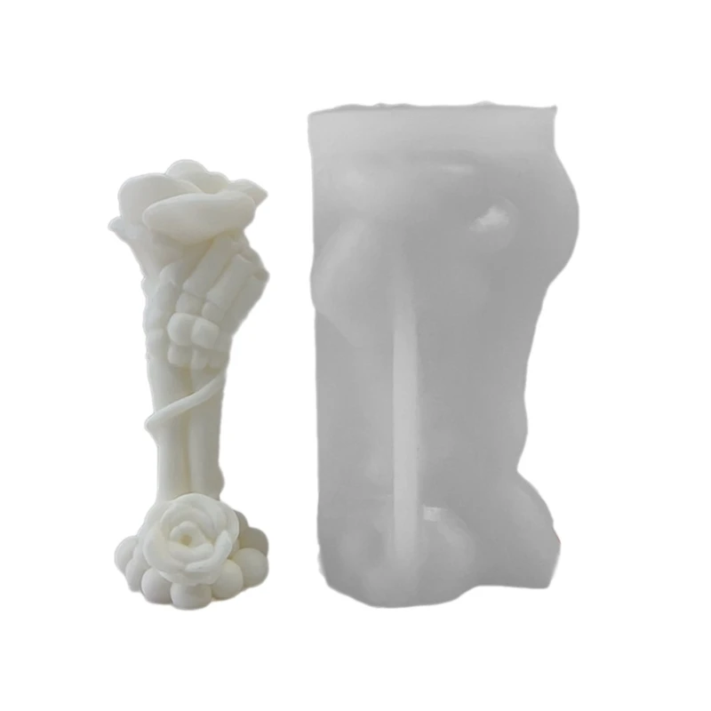 

Восковая форма в форме цветка розы, форма для ручного изготовления, аксессуары для ручного изготовления воска