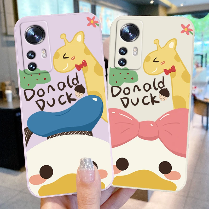 

Donald Duck and Daisy lovers Phone Case For Xiaomi Mi 12S 12 12X 11i 11T 11 10 10S 10T 9 Pro Lite Ultra 5G Liquid Rope TPU