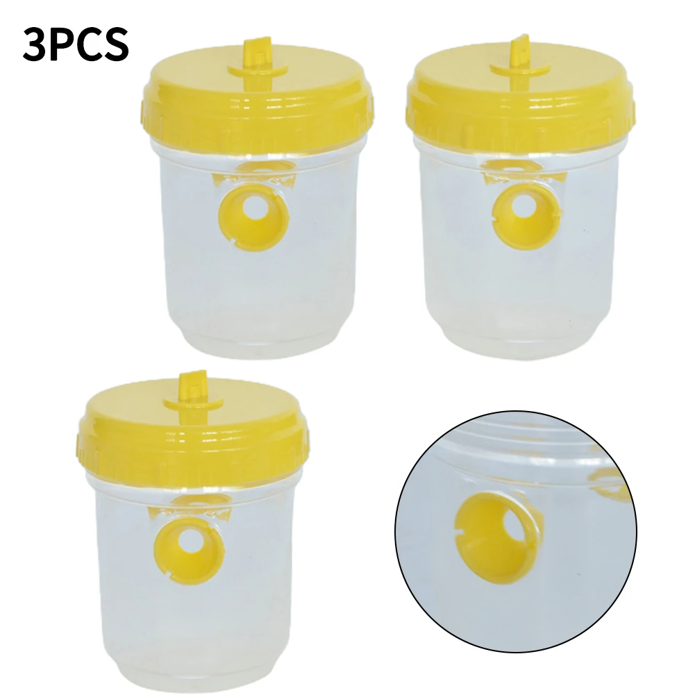 

Lure Wasp Traps 13 Cm 3pcs/set Against Bees Hornets Attractant Defense For Hanging Insect Protection Transparent